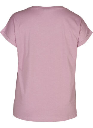 T-shirt i bomullsmix, Lavender Mist Mel., Packshot image number 1