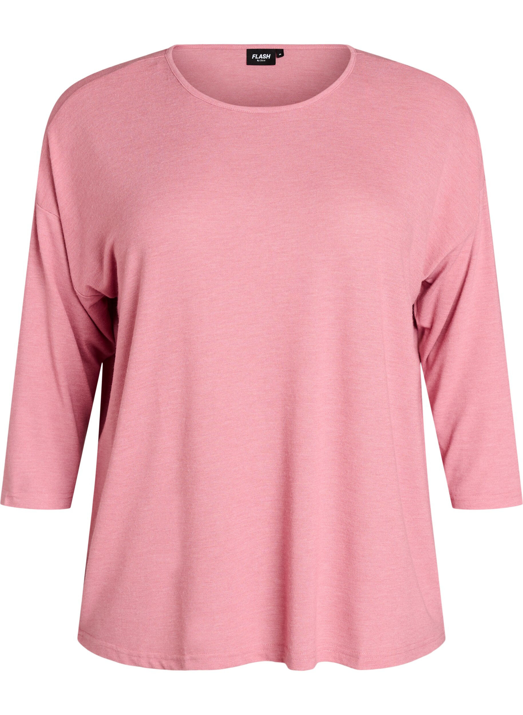 ZizziJerseyblus med 3/4-&auml;rm, Rosa, Packshot image number 0