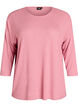 Jerseyblus med 3/4-&auml;rm, Rosa, Packshot image number 0
