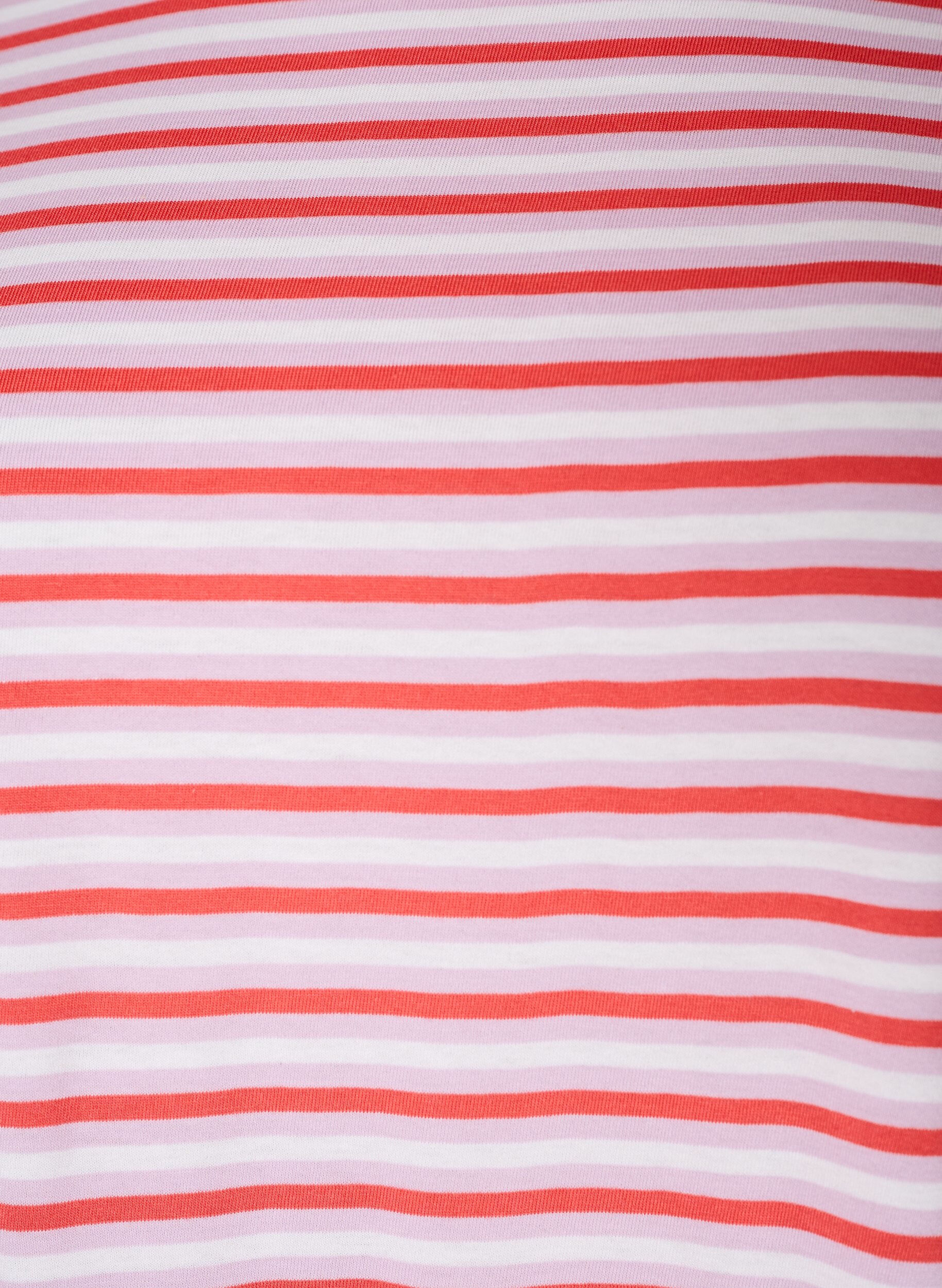 ZizziL&aring;ng oversized randig t-shirt i ekologisk bomull, Lila, Packshot image number 2