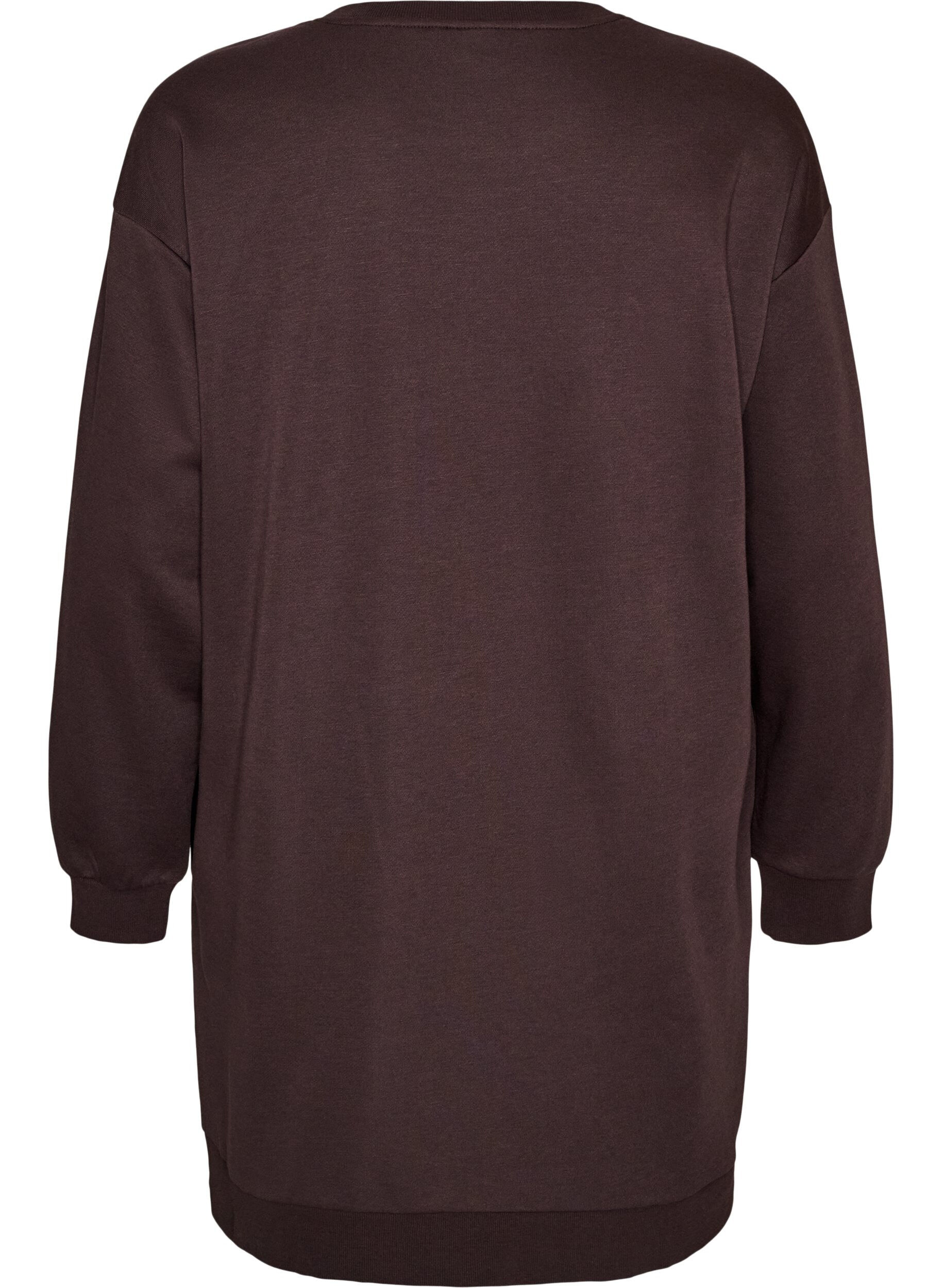 ZizziL&ouml;s sweatshirtkl&auml;nning med fickor, Brun, Packshot image number 1