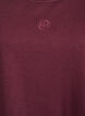 Kort sweatshirtklänning med volangdetalj, Mörk Bordeaux, Packshot image number 2