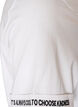 T-shirt i bomull med broderad text, Vit, Packshot image number 3