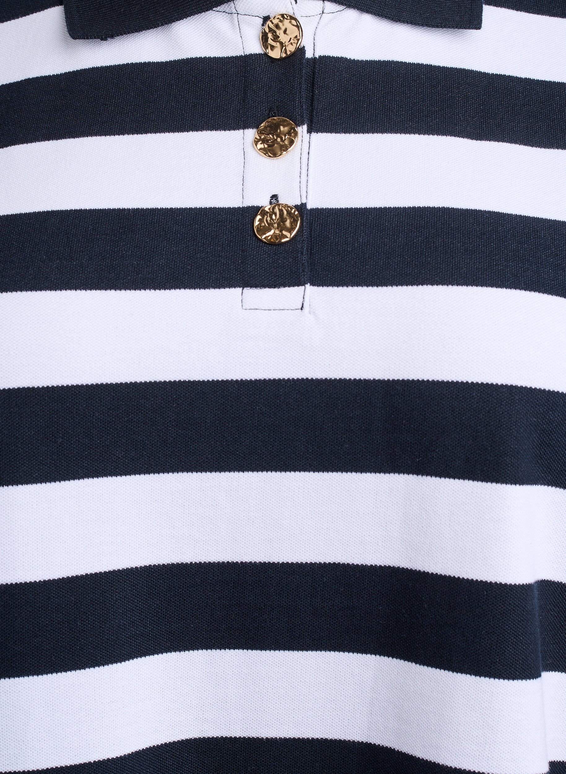 Zizzi Randig pik&eacute;tr&ouml;ja med l&aring;nga &auml;rmar, Svart, Packshot image number 2