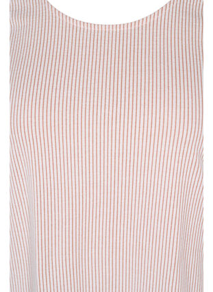 Randig blus med 3/4-ärmar, Pecan Brown Stripe, Packshot image number 2
