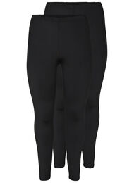 2-pack basic leggings, Svart