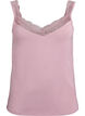 Topp i viskos med spetskant, Rosa, Packshot image number 0