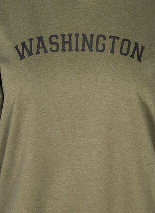 Sweatshirt med huvaSweatshirt med huva och tryck, Army Mel., Packshot image number 2