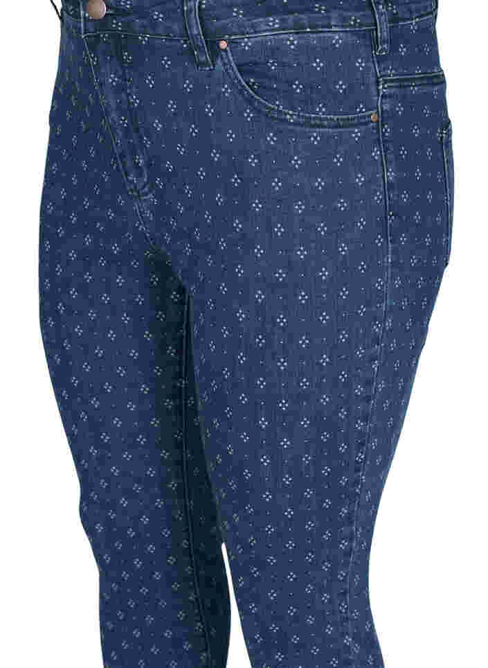 Amy jeans med super slim fit och tryck, Dark blue, Packshot image number 2