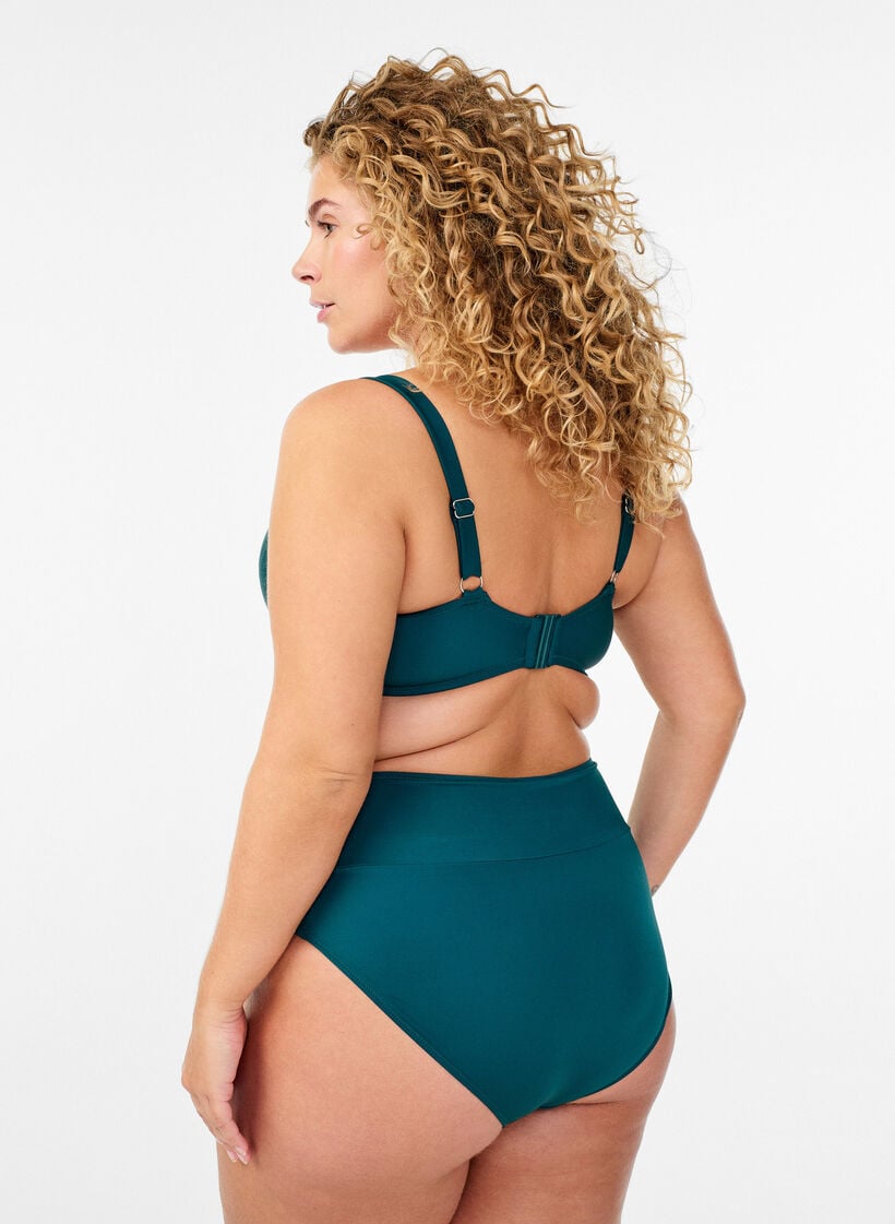 Bikinitrosa med omlottdetalj, Gr&ouml;n, Model