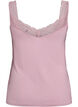 Topp i viskos med spetskant, Rosa, Packshot image number 1