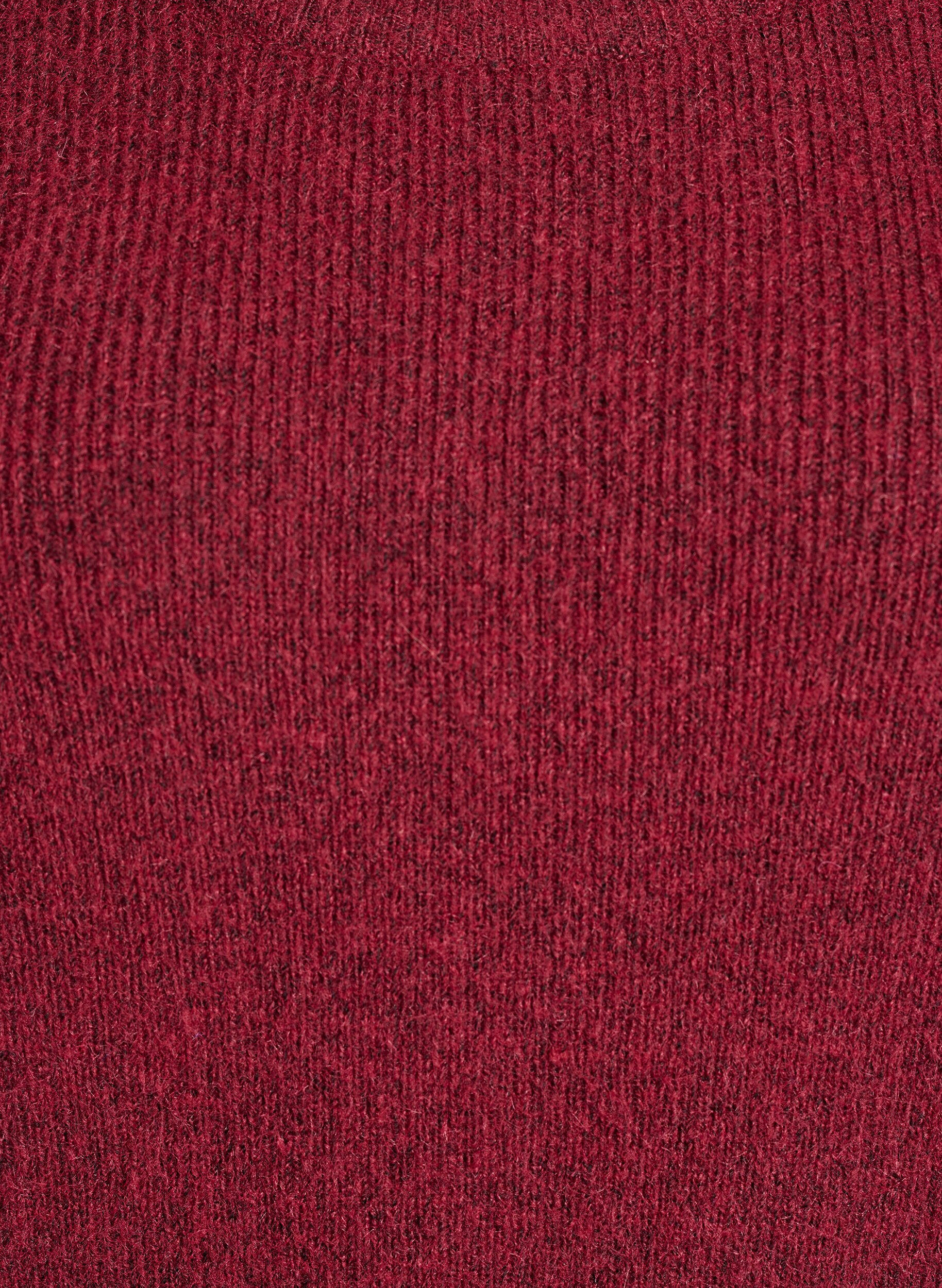 ZizziMelerad stickad blus med rund hals, R&ouml;d, Packshot image number 2