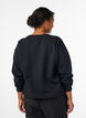 Sweatshirt med statementdetalj, Svart, Model image number 2