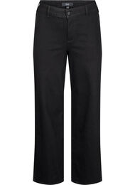 Jeans med h&ouml;g midja och vida ben, Svart