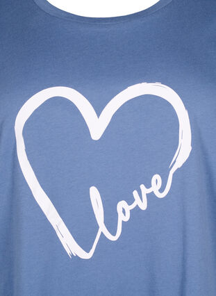 T-shirt i bomull med rund halsringning och tryck, Moonlight W.Heart L., Packshot image number 2