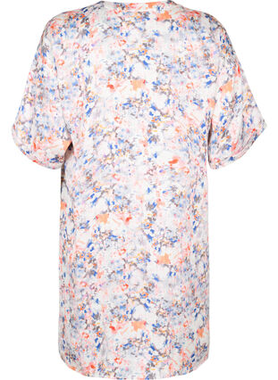 Tryckt skjortklänning med knappöppning, B.White graphic AOP, Packshot image number 1