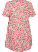 Kort kl&auml;nning i bomull med blommigt m&ouml;nster, R&ouml;d, Packshot image number 1