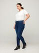 Jeggings i bomullsmix, Dark blue denim, Model image number 3