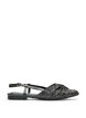 Glittrig slingback med rosett, Svart, Packshot image number 0