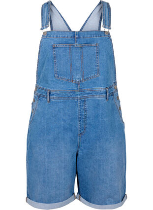 Denim overaller shorts, Light blue denim, Packshot image number 0