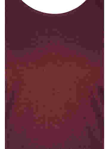Enfärgad topp med långa ärmar, Cabernet Melange, Packshot image number 2