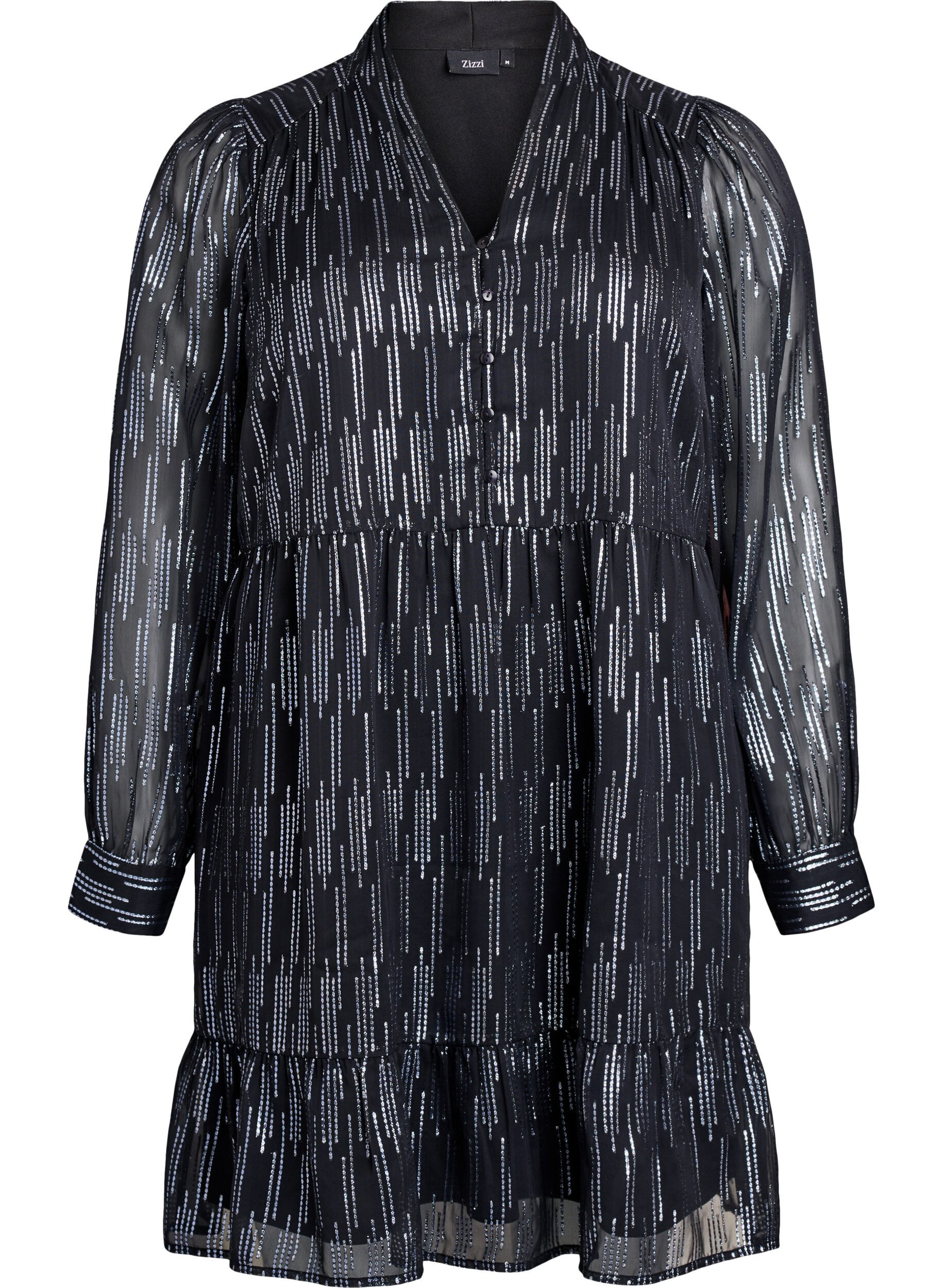 Kort festkl&auml;nning med glitterm&ouml;nster