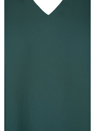 V-ringad blus med 3/4-ärmar, Trekking Green, Packshot image number 2