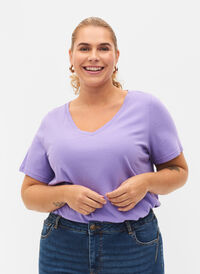 2-pack t-shirt i bomull, Paisley Purple/Navy, Model