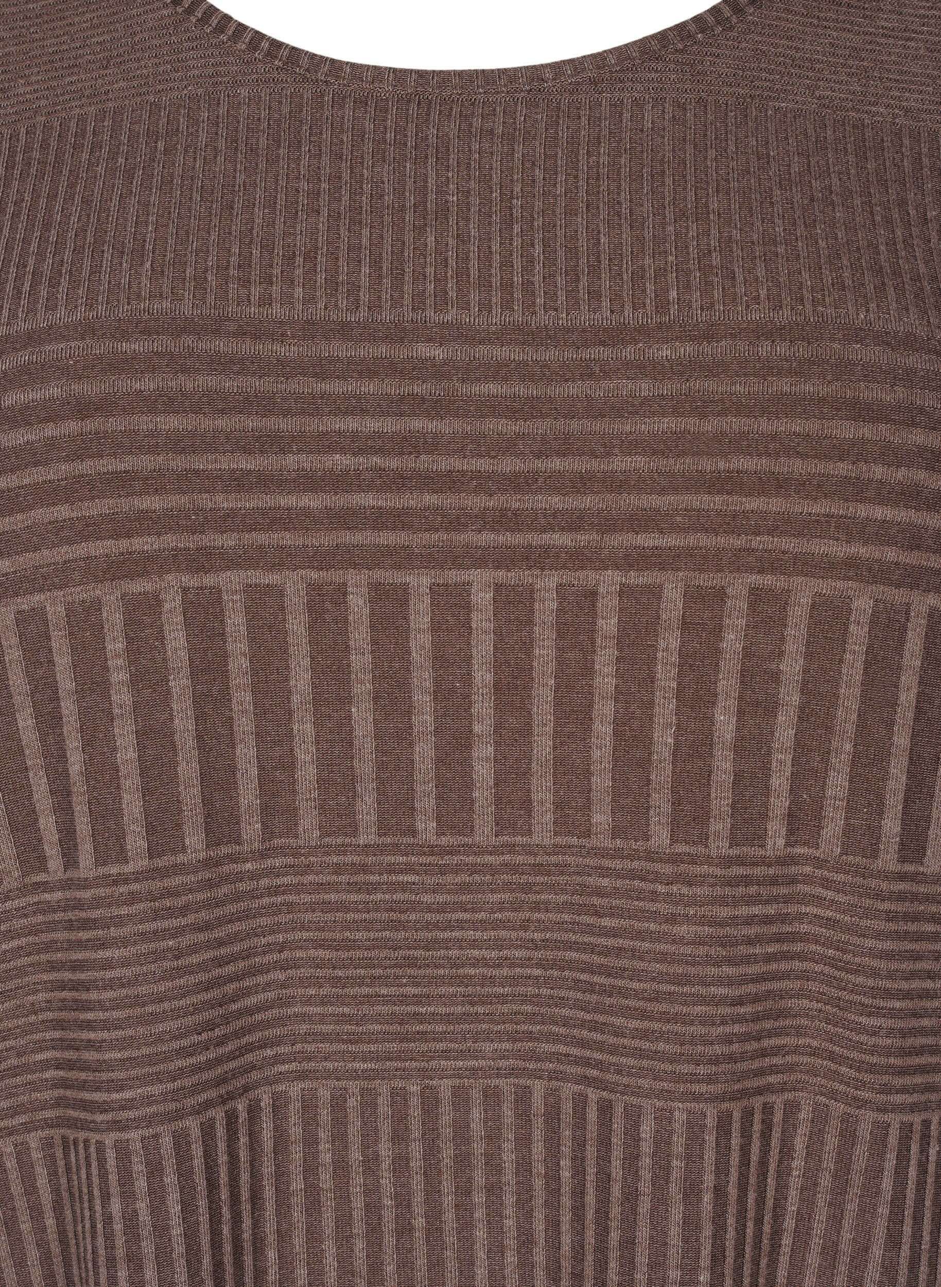 Zizzi Kl&auml;nning med trekvarts&auml;rm och randigt m&ouml;nster, Ch. Martini Mel., Packshot image number 2