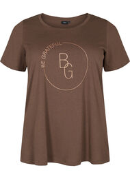 T-shirt med tryck, Chestnut BG