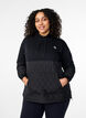 Sweatshirt med huva och quilt, Black, Model image number 0