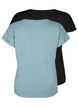2-pack kort&auml;rmade t-shirtar, Bl&aring;, Packshot image number 1