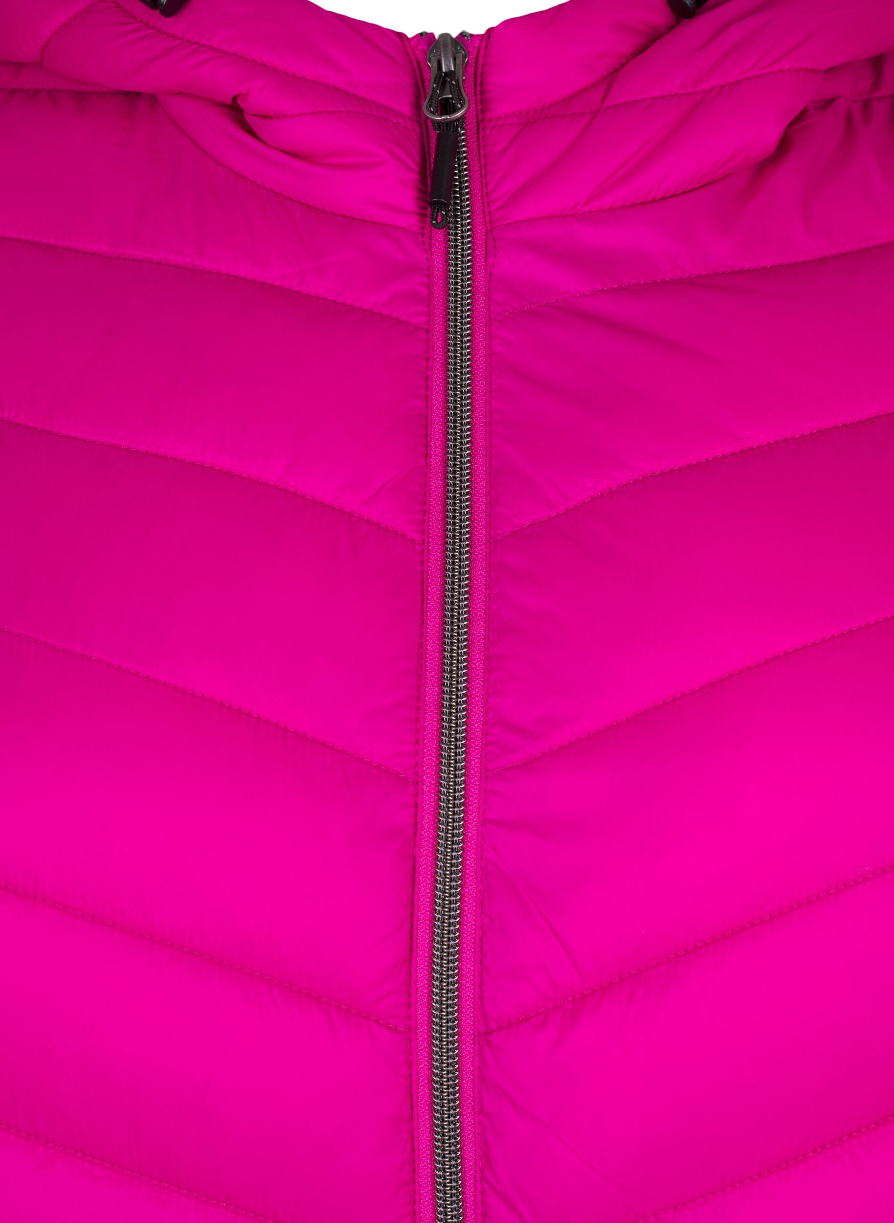 ZizziL&auml;ttviktsjacka med huva, Rosa, Packshot image number 2