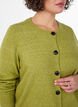 Cardigan med knappar och rundad framtill, Gr&ouml;n, Model image number 3