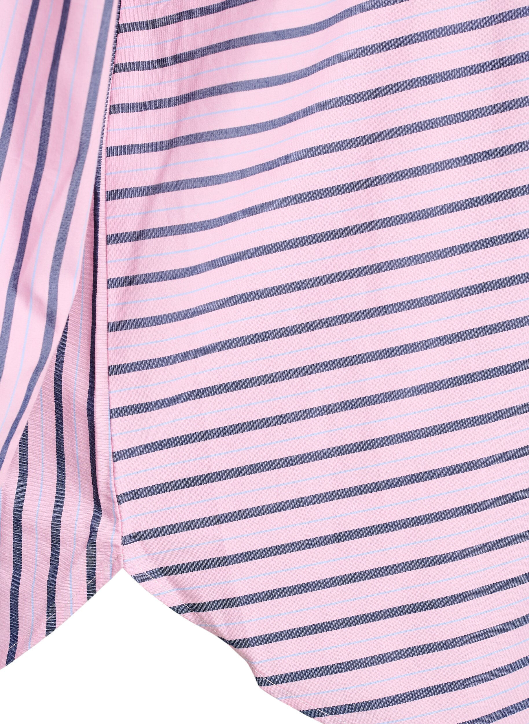 ZizziRandig skjorta med klassisk krage och l&aring;nga &auml;rmar, Rosa, Packshot image number 3