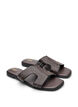 Platta sandaler med nitar, Brun, Packshot image number 1