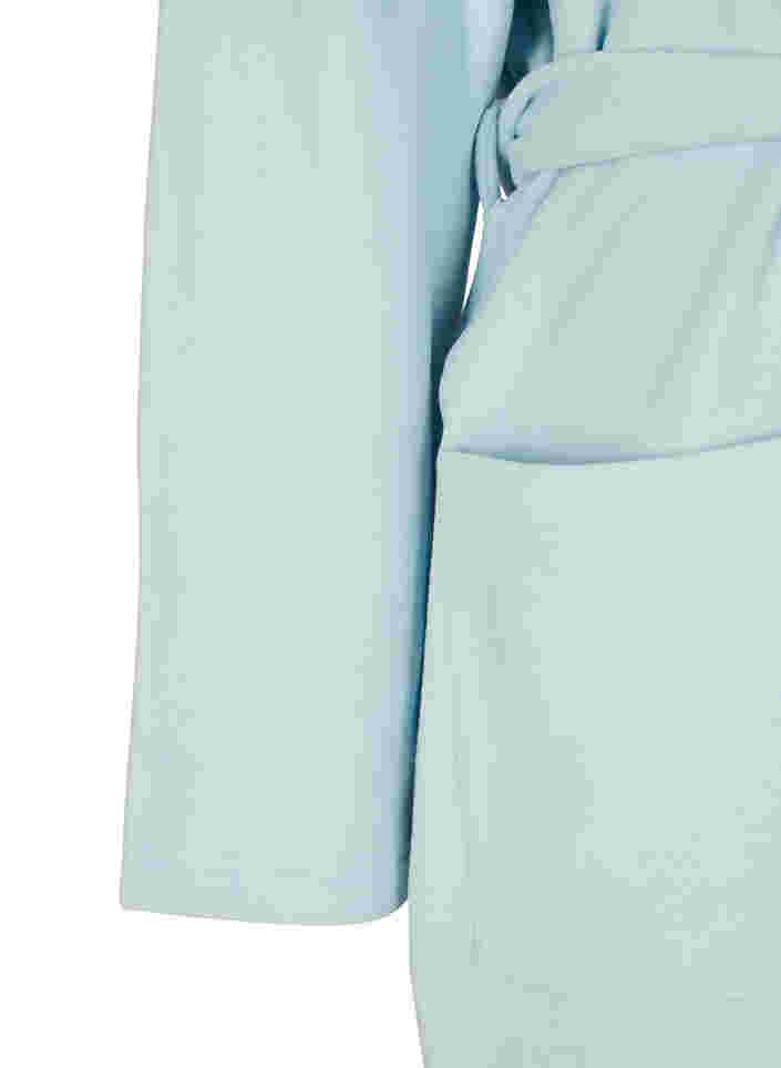 Morgonrock med blixtlås och huva, Cashmere Blue, Packshot image number 3