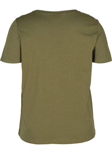 T-shirt i bomull med tryck, Ivy Green NINE, Packshot image number 1