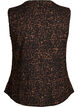 &Auml;rml&ouml;s topp med v&aring;gig struktur och kn&auml;ppning, Brun, Packshot image number 1