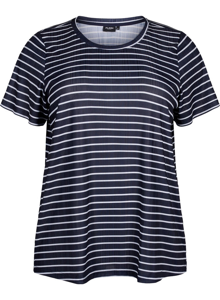 FLASH - t-shirt med ränder, Night S. W. Stripe, Packshot image number 0