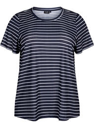 FLASH - t-shirt med blommigt tryck, Night S. W. Stripe