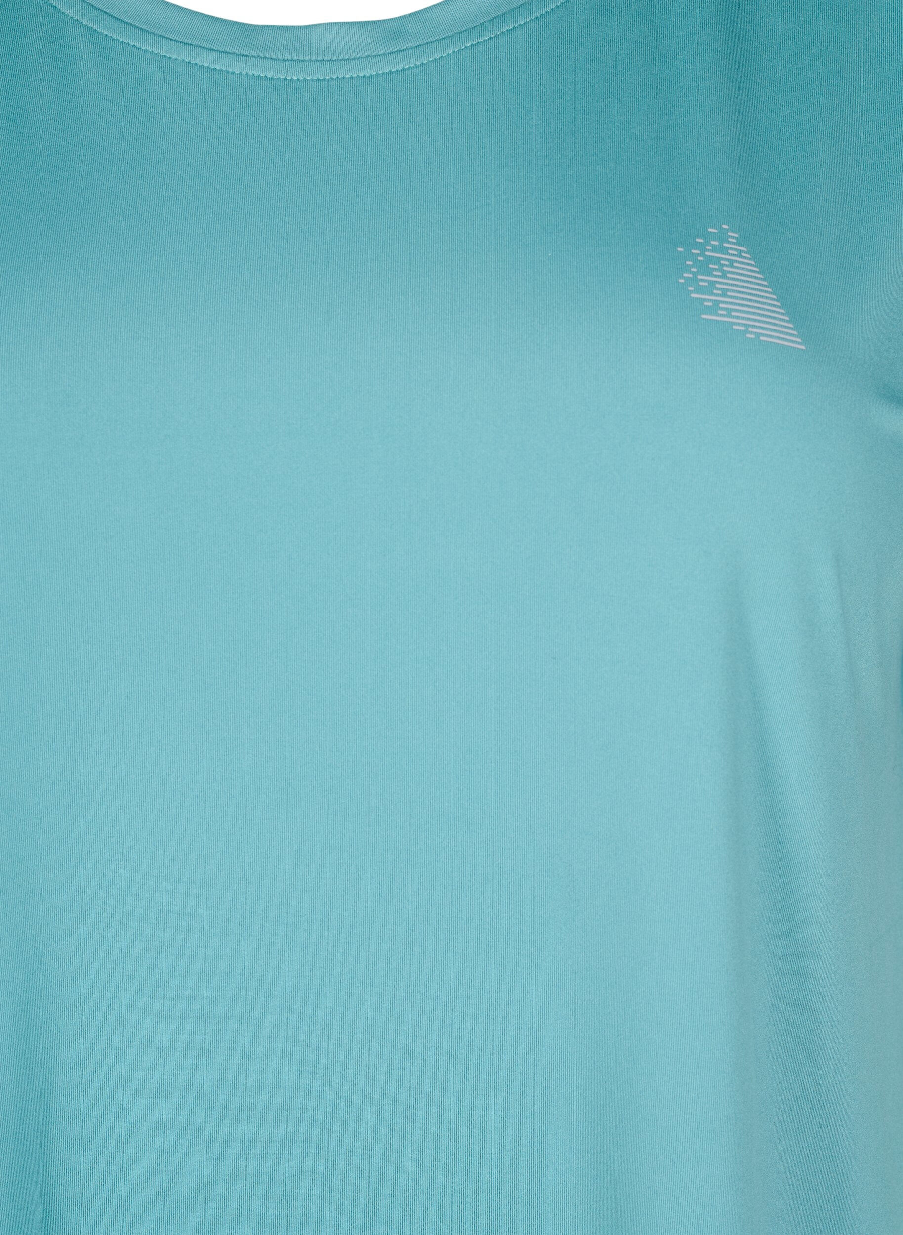 Zizzi Enf&auml;rgad tr&auml;nings t-shirt, Gr&ouml;n, Packshot image number 2