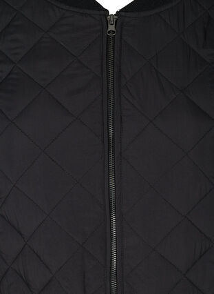 Kort quiltad jacka med fickor, Black, Packshot image number 2