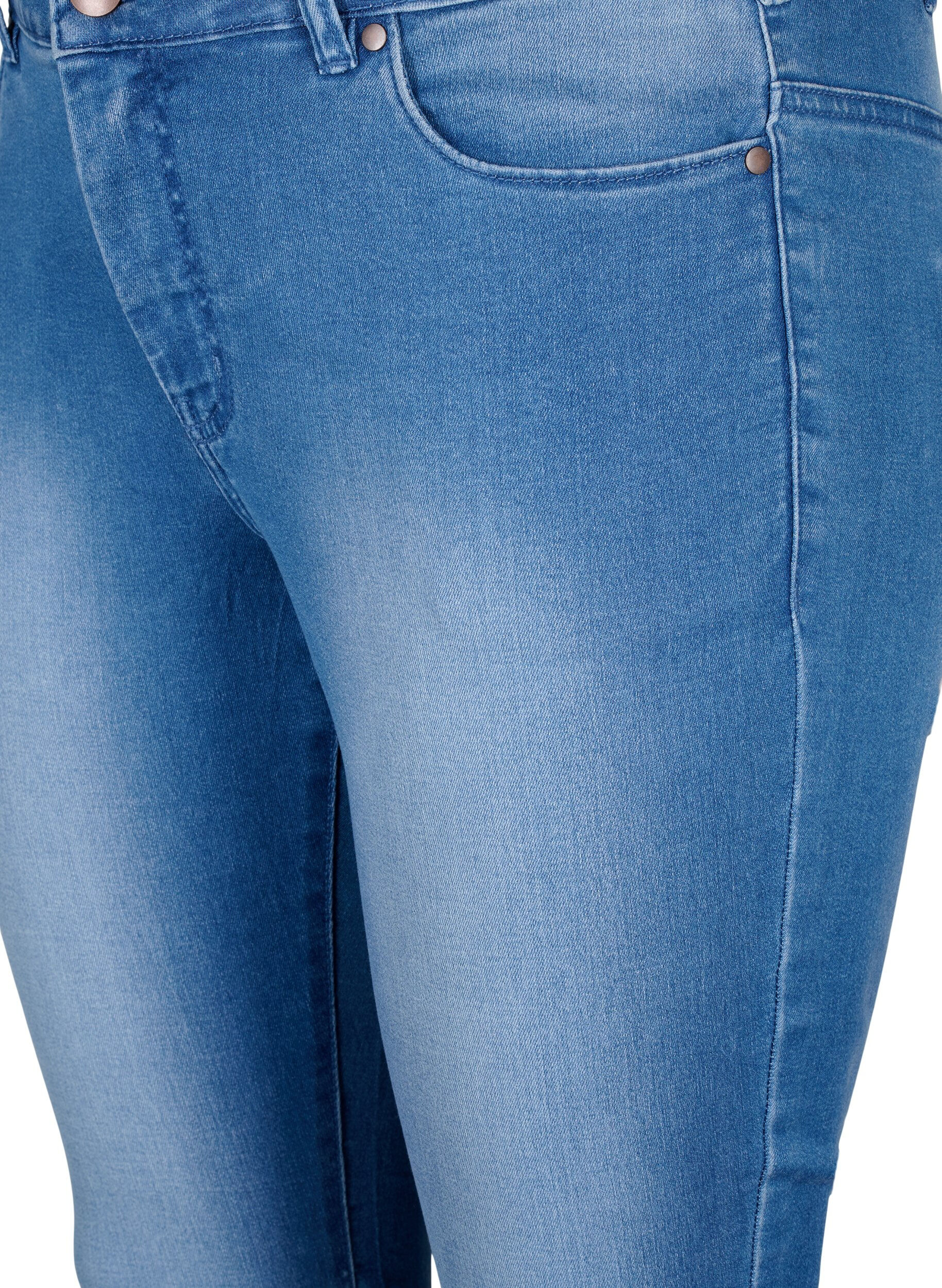 Zizzi Viona jeans med normal midja, Bl&aring;, Packshot image number 2