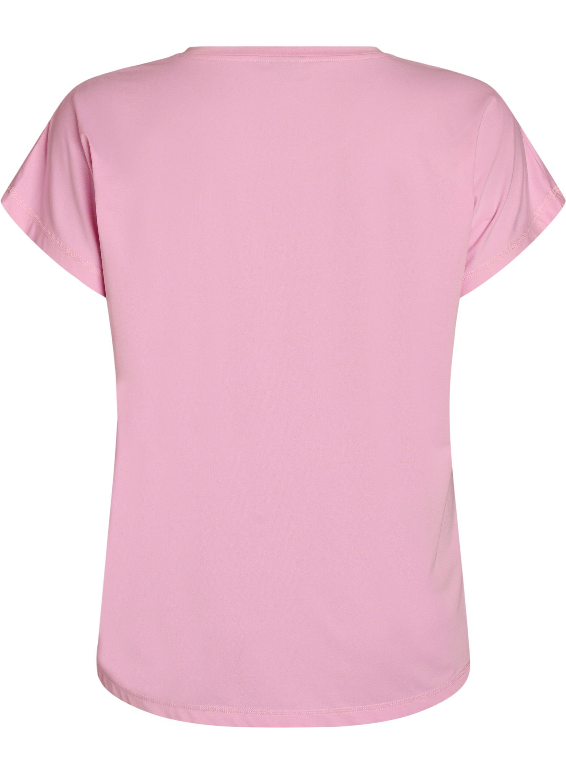 Zizzi Enf&auml;rgad tr&auml;nings-T-shirt, Rosa, Packshot image number 1