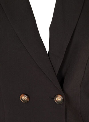 Kort blazer med långa puffärmar, Black, Packshot image number 2