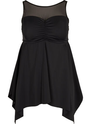 Tankini med kjol och mjuk vaddering, Black, Packshot image number 0