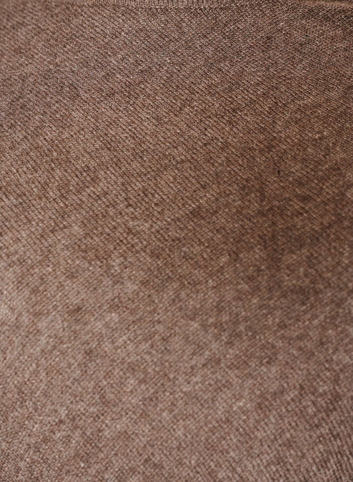 Fin stickad poncho, Brun, Packshot image number 2
