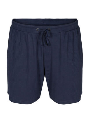 Ribbade shorts med fickor, Navy Blazer, Packshot image number 0