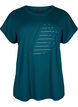 Kortärmad tränings t-shirt med tryck, Deep Teal/Pacific, Packshot image number 0